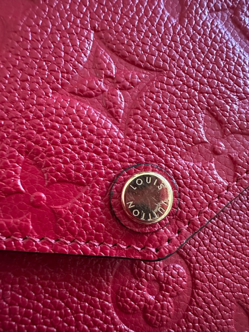Authentic LV Félicie Pochette Monogram Empreinte - Red w/ Both Inserts - Picture 7 of 15